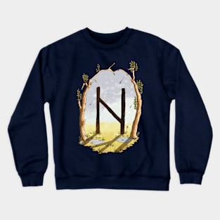 rune hagalaz - magical symbol Crewneck Sweatshirt